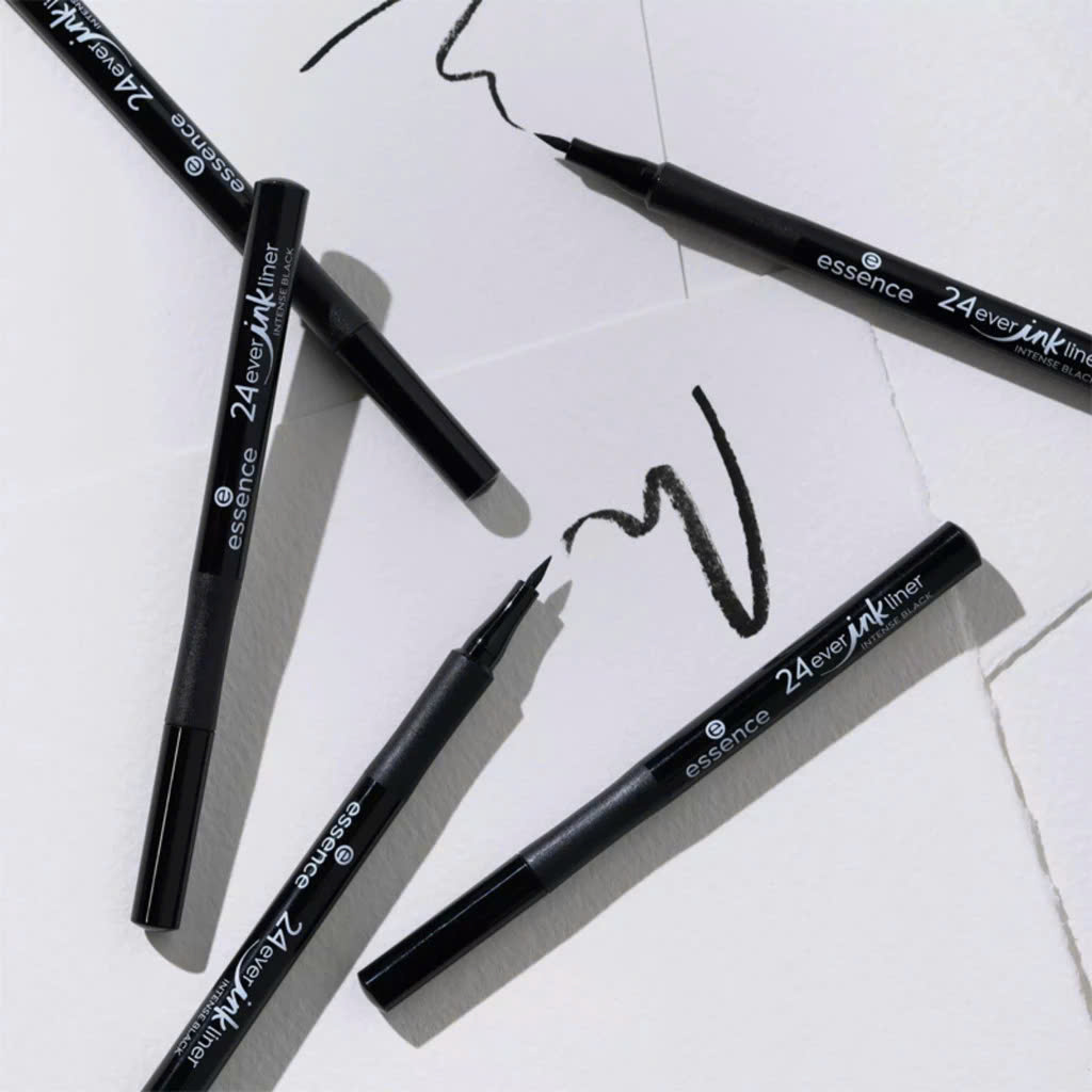 Bút Dạ Kẻ Mắt Essence 24ever Ink Liner 01 Intense Black Không Thấm Nước & Lem Trôi, Bền Màu Suốt 24h 1,2ml