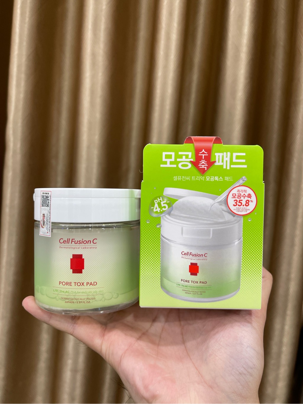 Toner Cotton Pad Làm Sạch Sâu & Se Khít Lỗ Chân Lông - Chứa PHA Cell Fusion C Pore Tox Pad (60 miếng) Hàn Quốc