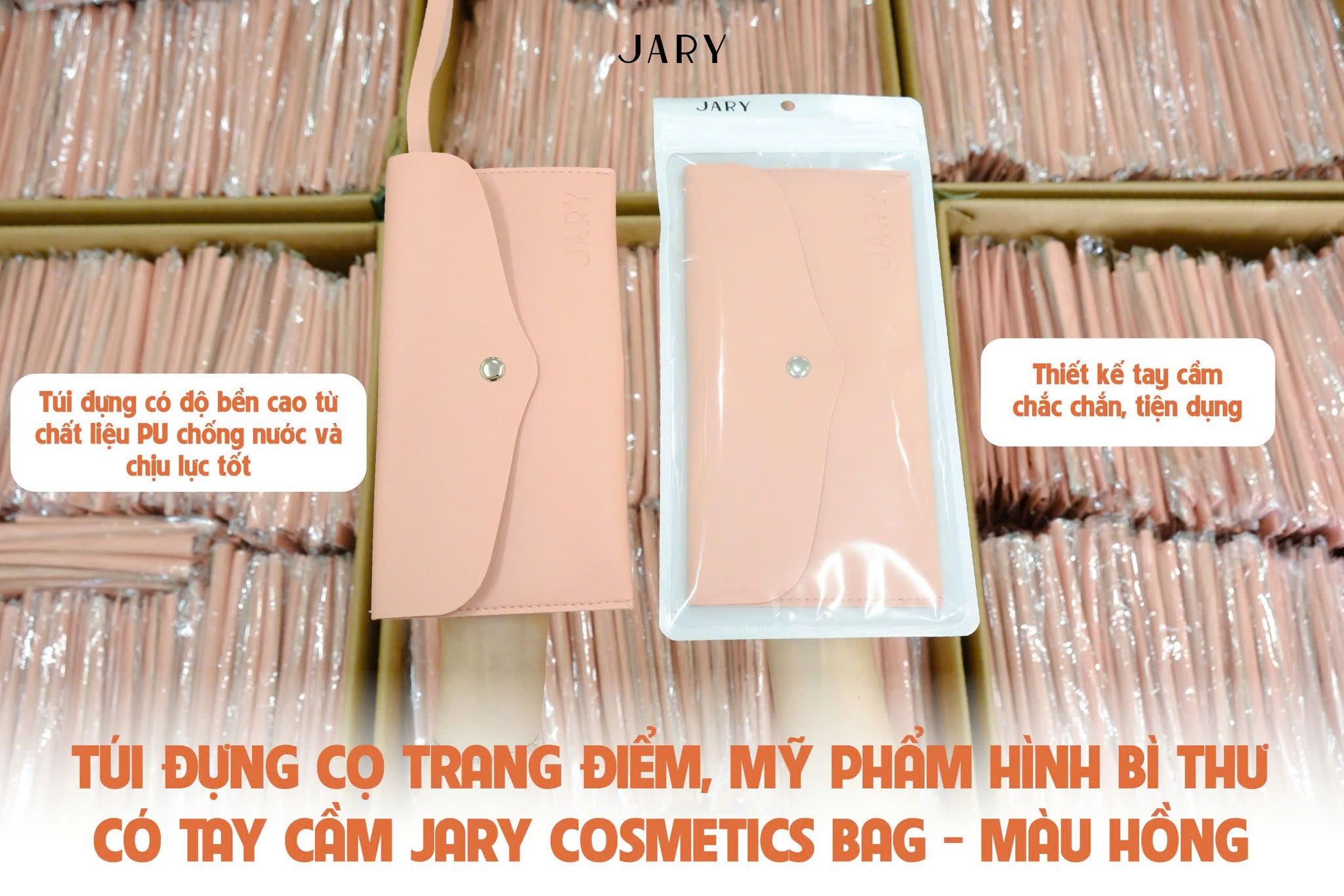 Bộ Cọ Trang Điểm Chuyên Nghiệp Kèm Túi Da PU Cao Cấp Jary Makeup Brush