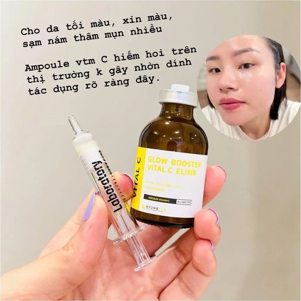 Tinh Chất Serum Vitamin C Kyunglab Glow Booster Vital C Elixir Cấp Ẩm, Giảm Thâm Nám, Dưỡng Trắng Da Hàn Quốc 30ml