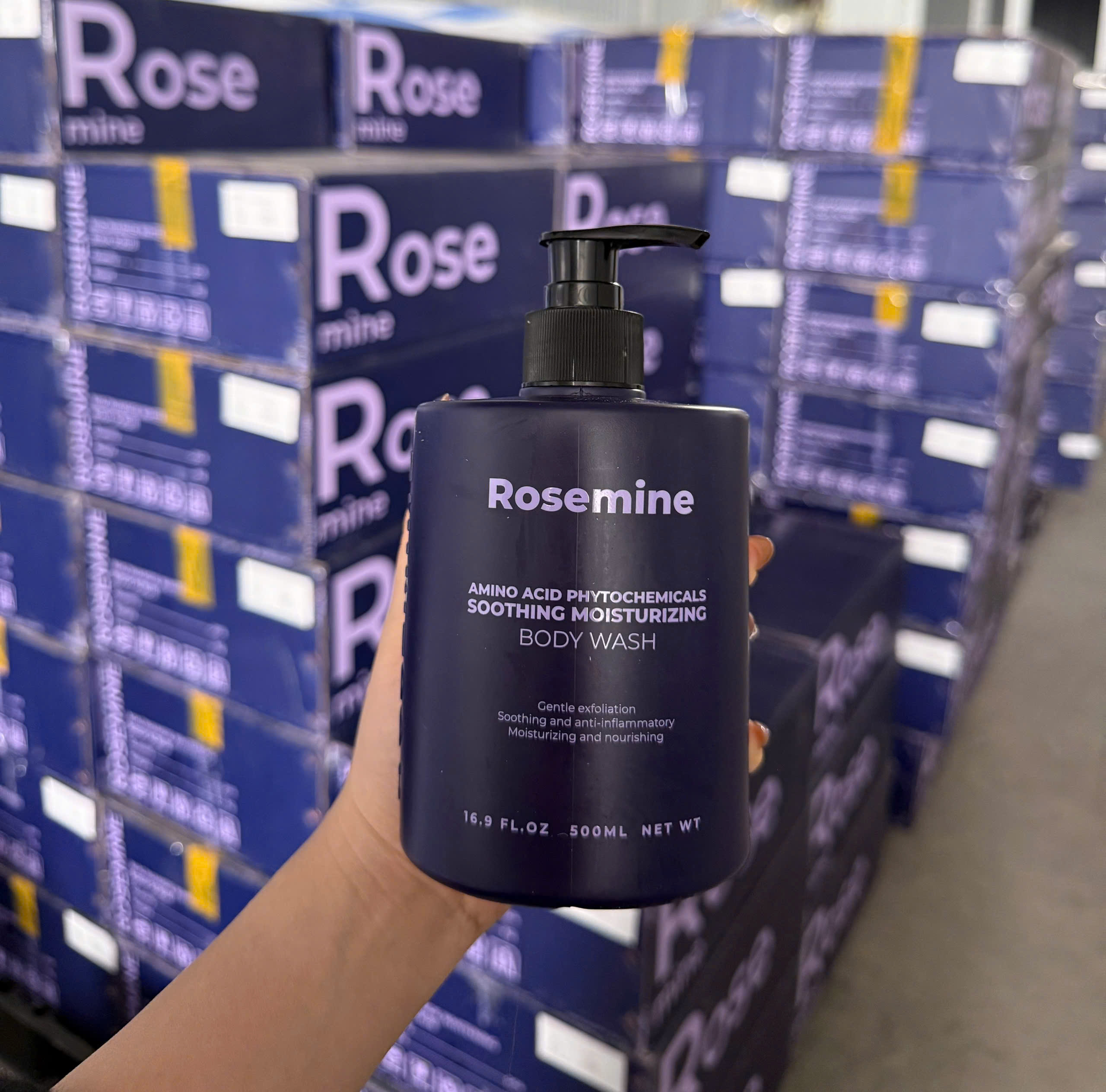 Sữa Tắm Amino Acid Dưỡng Ẩm Da, Giúp Da Mịn Màng Rosemine Phytochemicals Soothing Moistuzing Body Wash Hàn Quốc 500ml