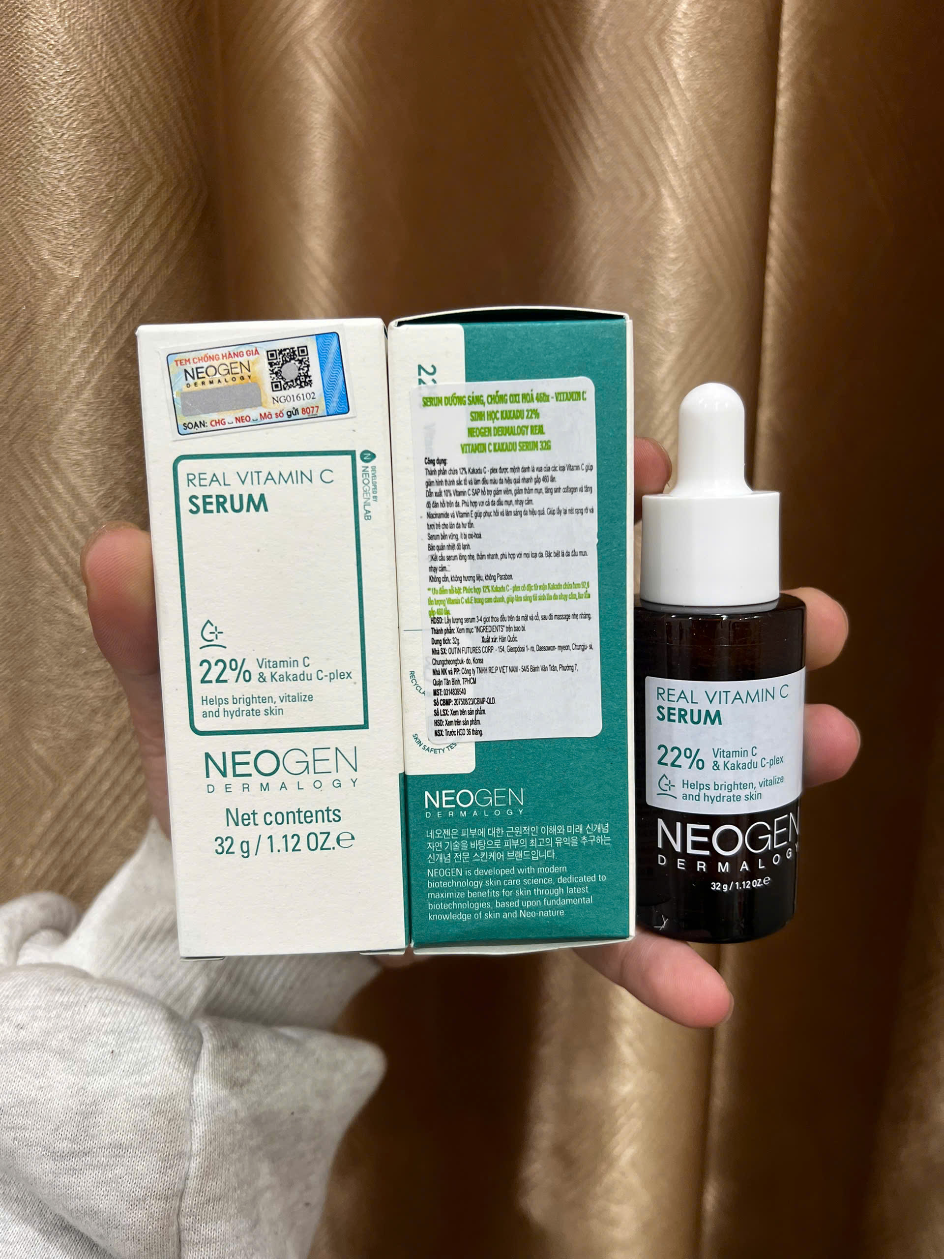 Tinh Chất Mờ Thâm Dưỡng Trắng Vitamin C SAP 22% Neogen Dermalogy Real Vita C Serum Hàn Quốc 32ml