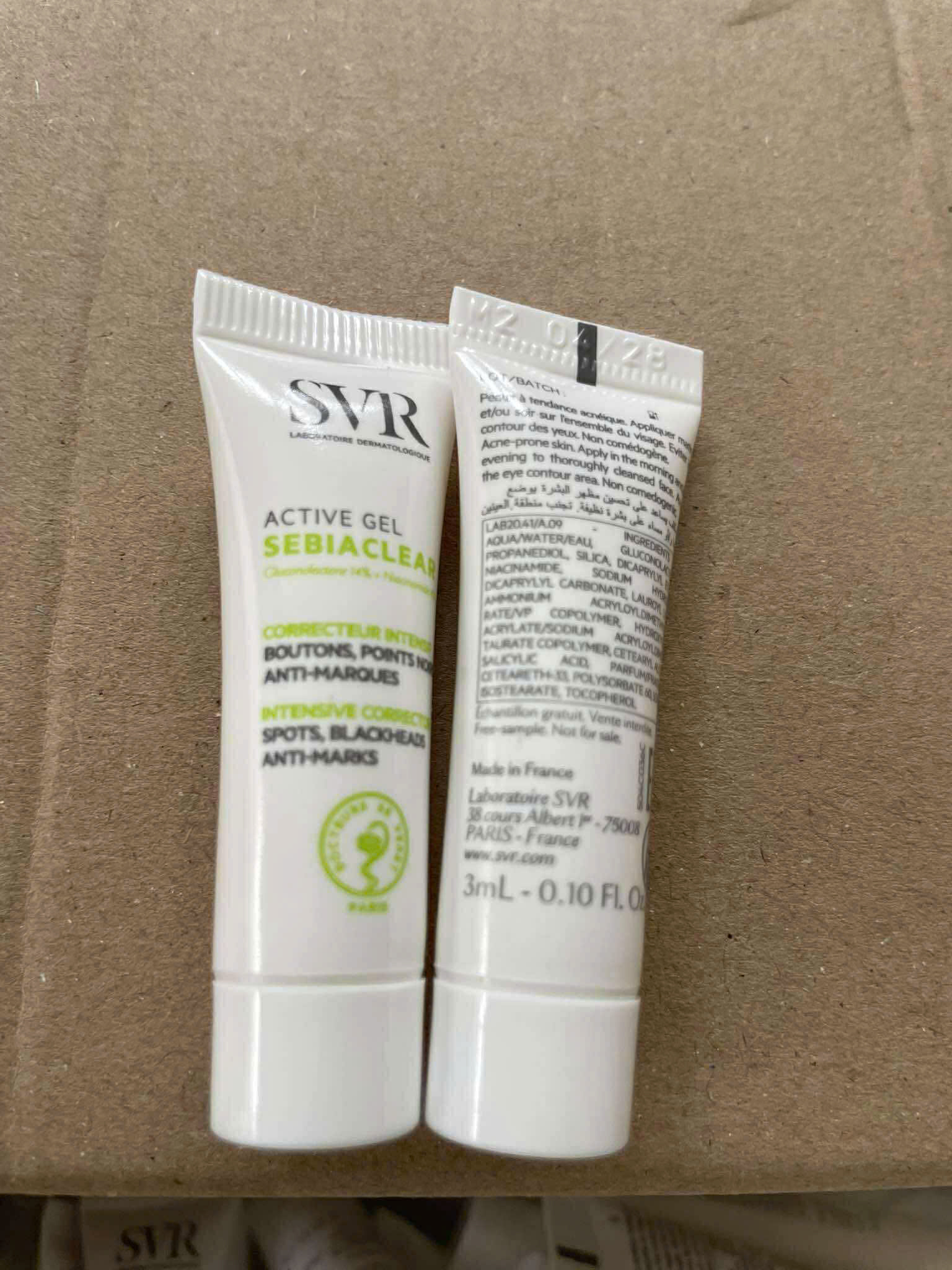 e667 - SVR - [Size mini] Gel dưỡng ẩm phục hồi cho da mụn Active Gel Sebiaclear 3ml
