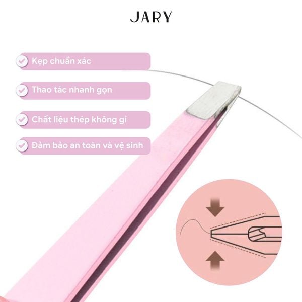 Nhíp Nhổ Lông Mày Đầu Xéo Jary Eyebrow Tweezers Tạo Dáng Mày Chuyên Nghiệp