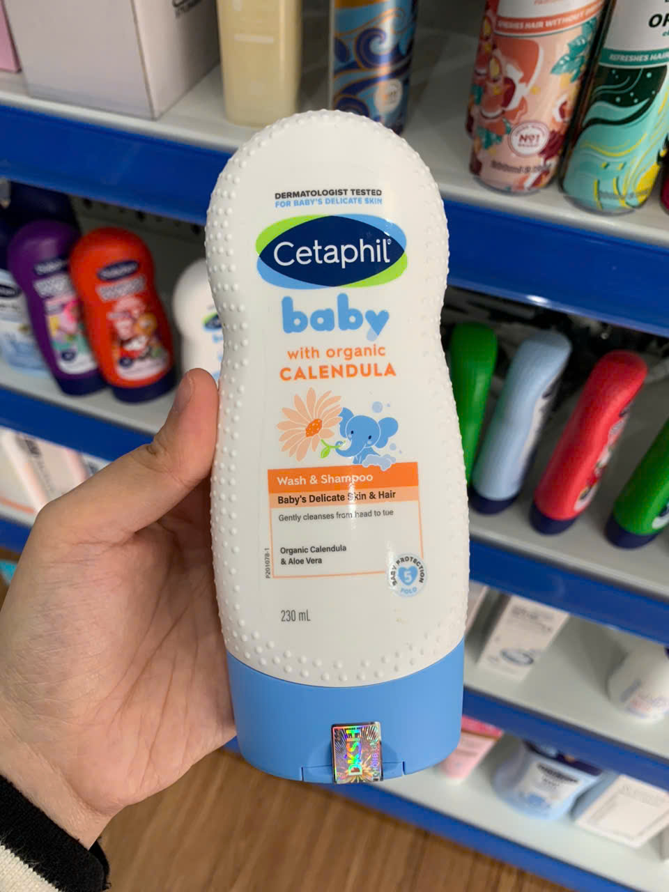 e609 - Sữa tắm gội toàn thân Cetaphil Baby Wash & Shampoo With Organic Calendula (Chai 230ml)