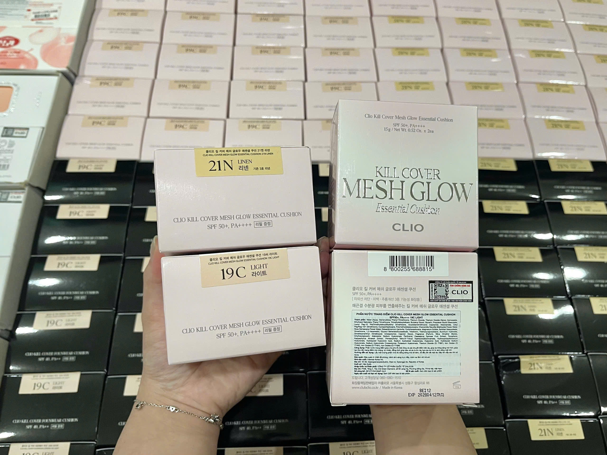 f170 - Clio - Phấn nước CLIO KILL COVER MESH GLOW ESSENTIAL CUSHION SPF50+, PA++++