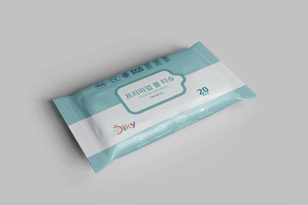 f401 - Diky - Khăn ướt Premium Wet Wipes (20 tờ)