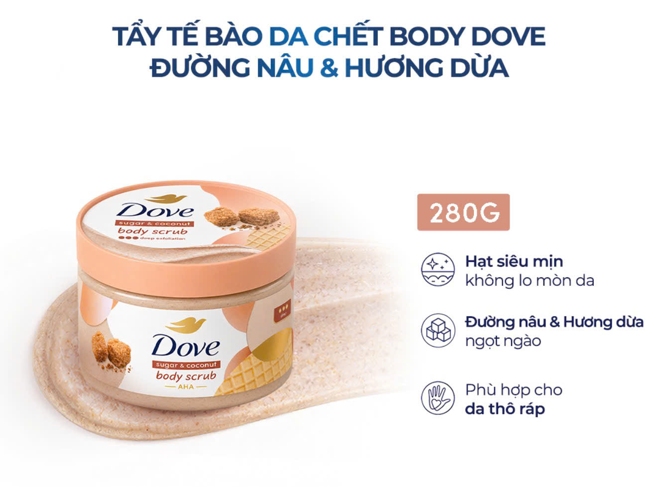 f415 - Tẩy da chết body Dove 280g