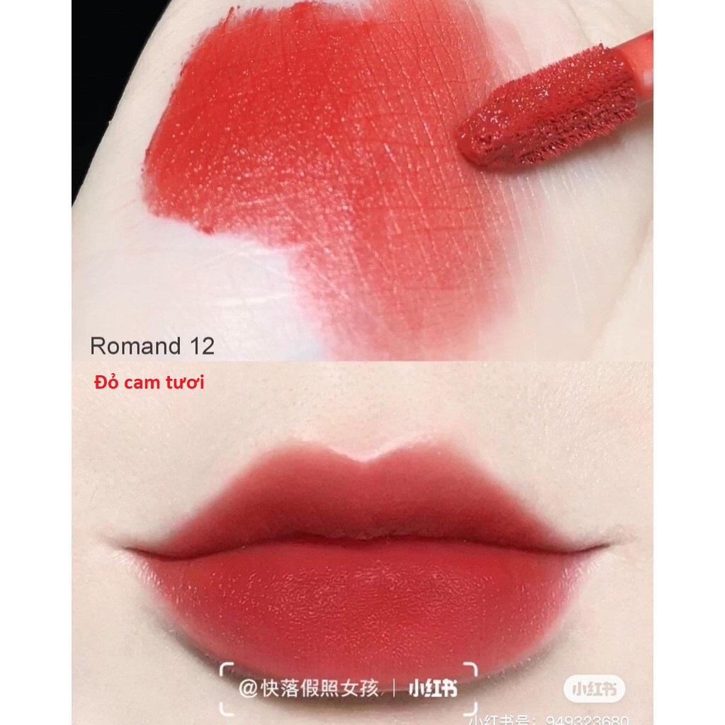 Son Romand (Son Kem Lì Zero Velvet, Son Bóng Juicy Lasting và Glasting Water Tint)