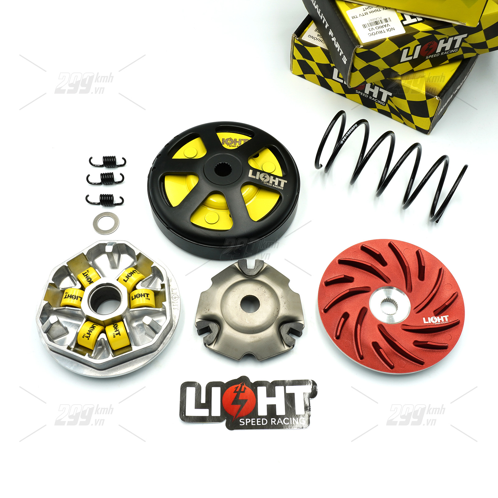 Bộ nồi Light Speed Racing V3 cho xe Honda Vario, Click Thái, Air Blade 125-150, PCX... 299.vn Bộ Nồi Light Speed Racing V3 Cho Xe Honda Vario, Click Thái, Air Blade 125-150, Pcx... 299.Vn
