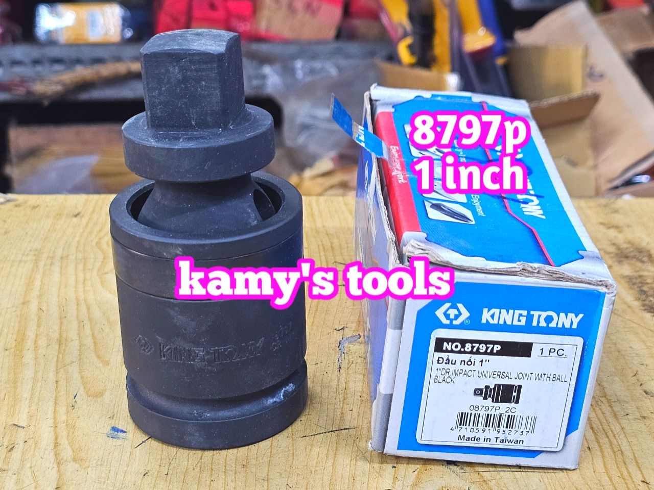 8797P Đầu nối lắc léo có bi 1 inch Kingtony dài 5 inch 125mm
