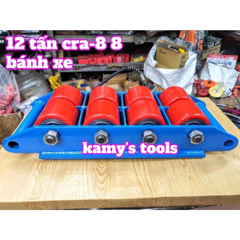 con rùa lăn máy 12 tấn model CRA-8 8 bánh xe, rùa chuyển hàng