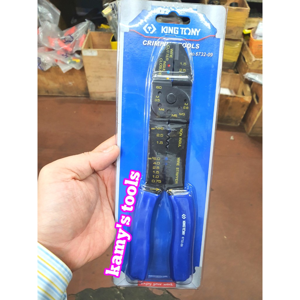 Kìm bấm, cắt, tuốt dây điện đa năng Kingtony model 6732-09
