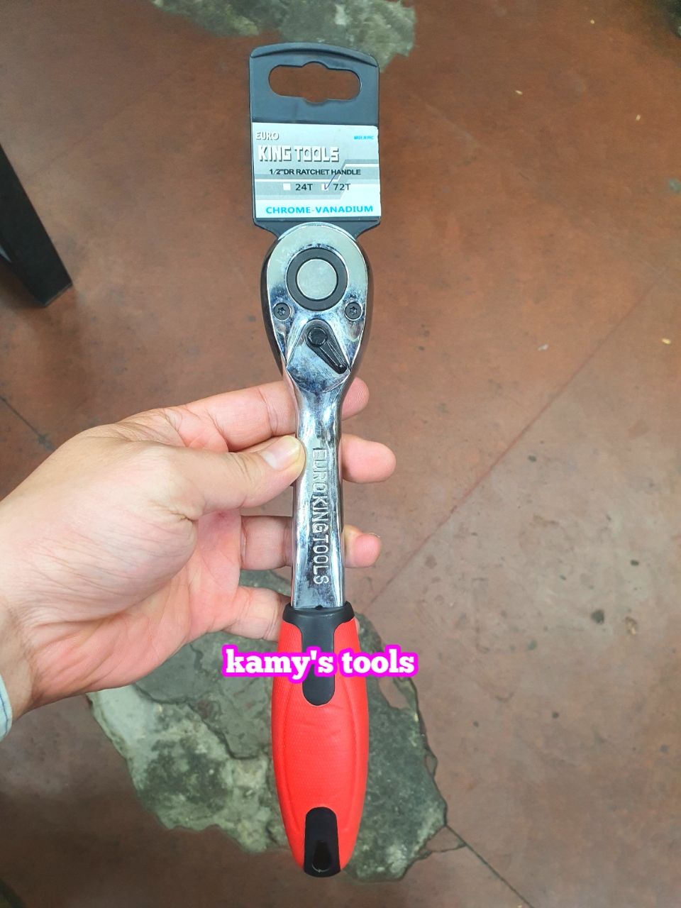 Cần tuýp tự động đảo chiều 1/2 inch cán cong 72 răng dài 250mm