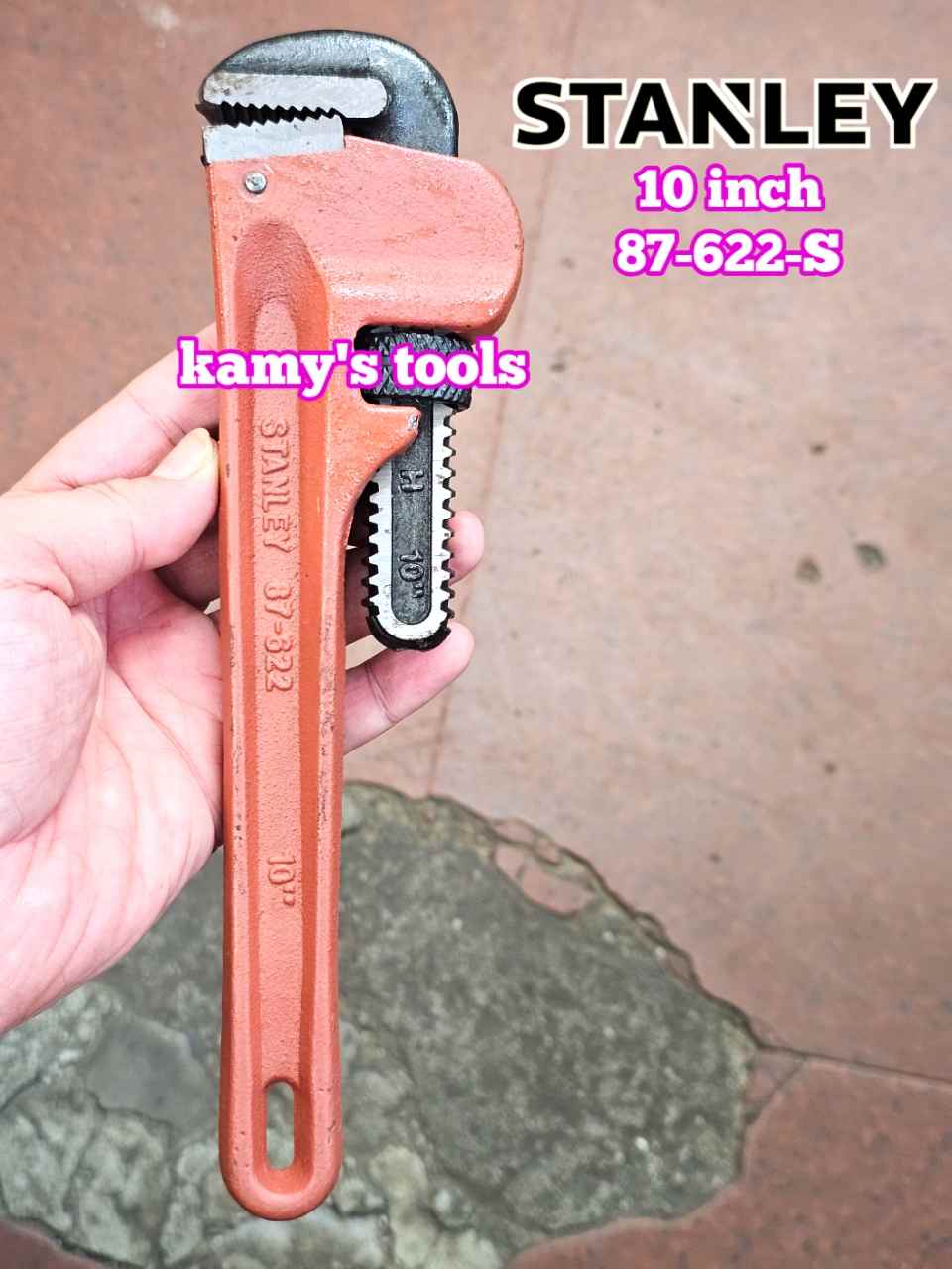 Mỏ lết răng 10 inch Stanley 87-622-S ngàm mở 45mm