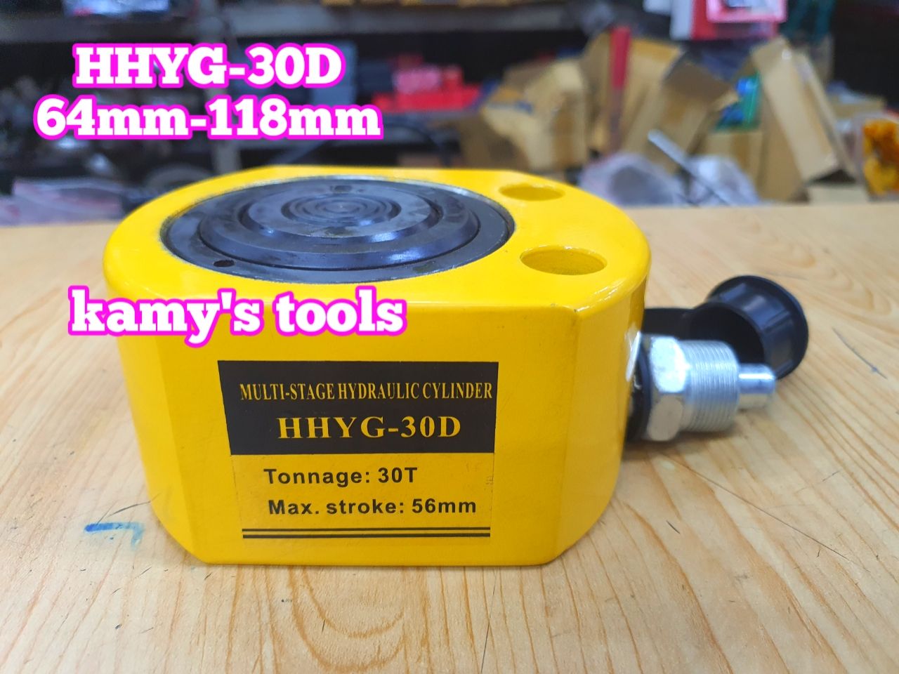 Kích thủy lực lùn 30 tấn HHYG-30D TLP hành trình 54mm chiều cao 64mm-118mm