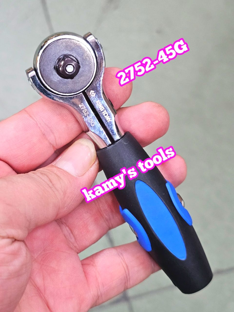 2752-45G Cần siết tự động lắc léo 1/4 inch Kingtony dài 114mm xoay 90 độ