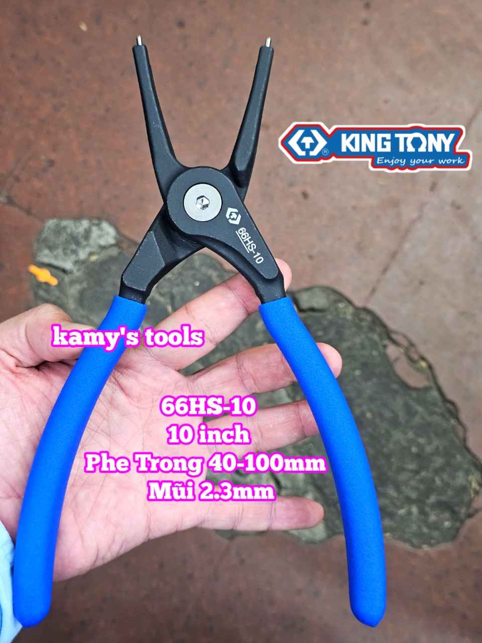 Kìm mở phe Cong trong ngoài 10 inch Kingtony 66HS-10 66SS-10 mở phe 40-100mm
