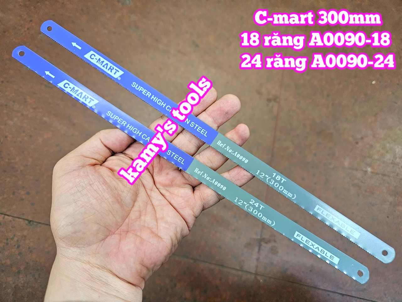 Lưỡi cưa sắt thép C-mart 12 inch 300mm 18 răng 24 răng A0090-18 A0090-24