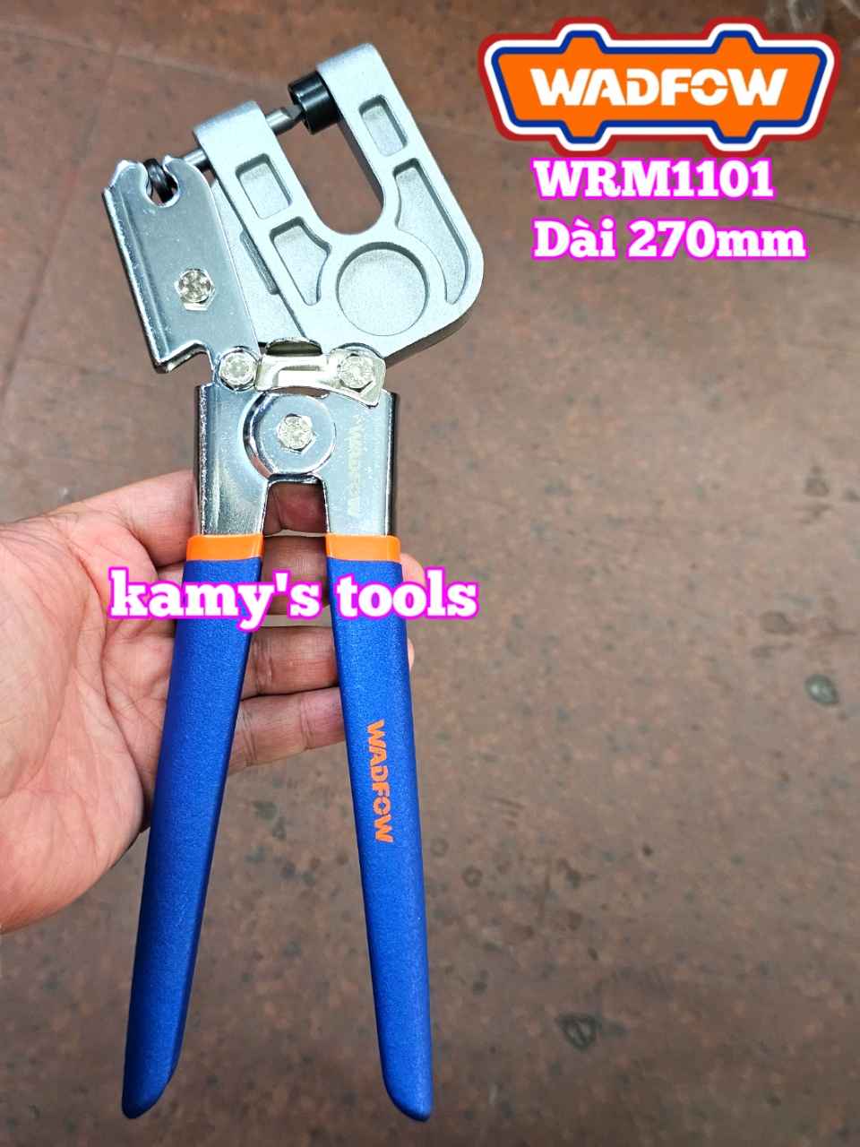 Kìm bấm đột lỗ cố định nối khung xương thạch cao Wadfow 11 inch WRM1101