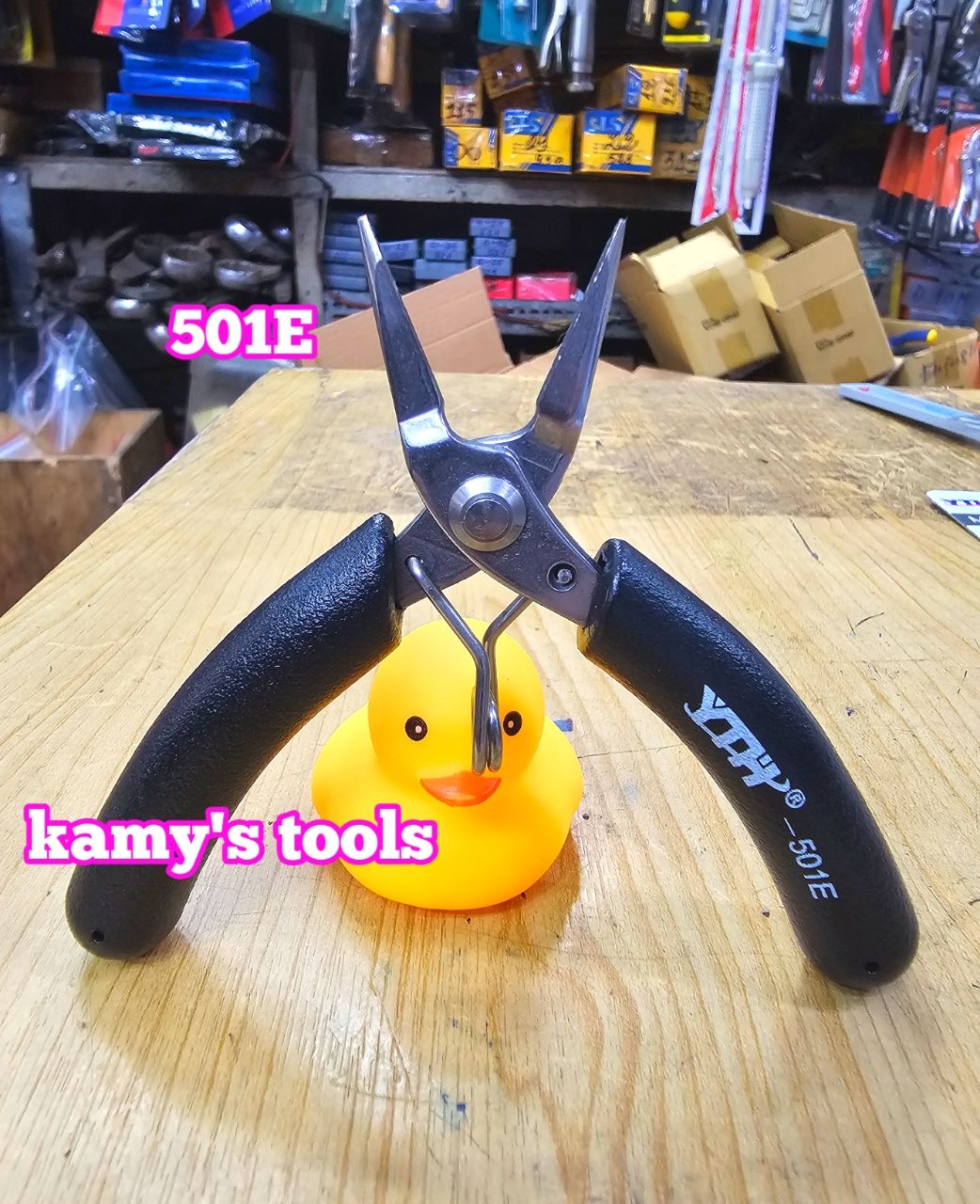 YTH-501E Kìm mỏ nhọn không răng kẹp kim hoàn chân linh kiện điện tử mini YTH dài 100mm 4 inch