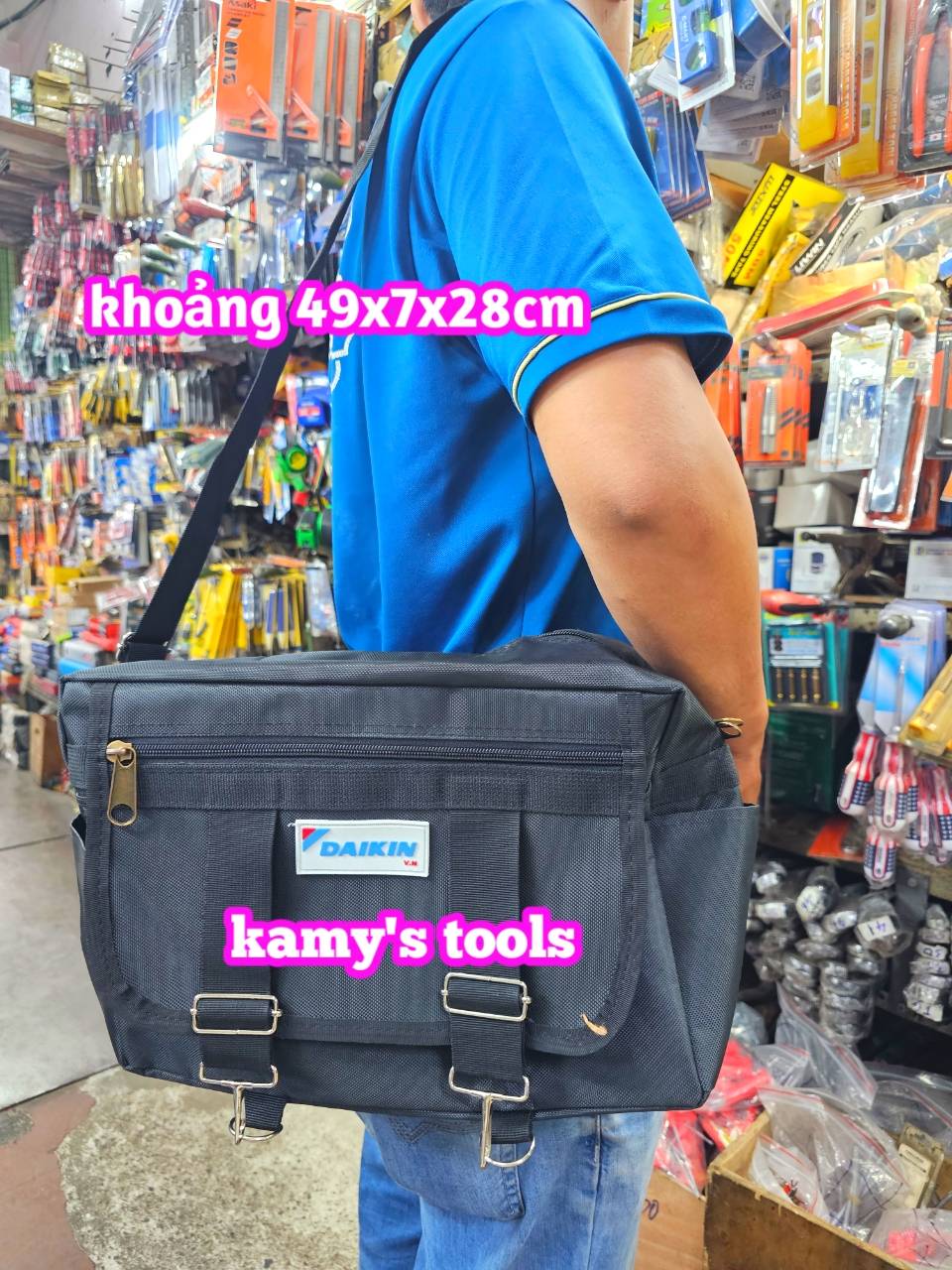 Túi xách đựng dụng cụ đồ nghề đa năng Daikin 49x7x28cm