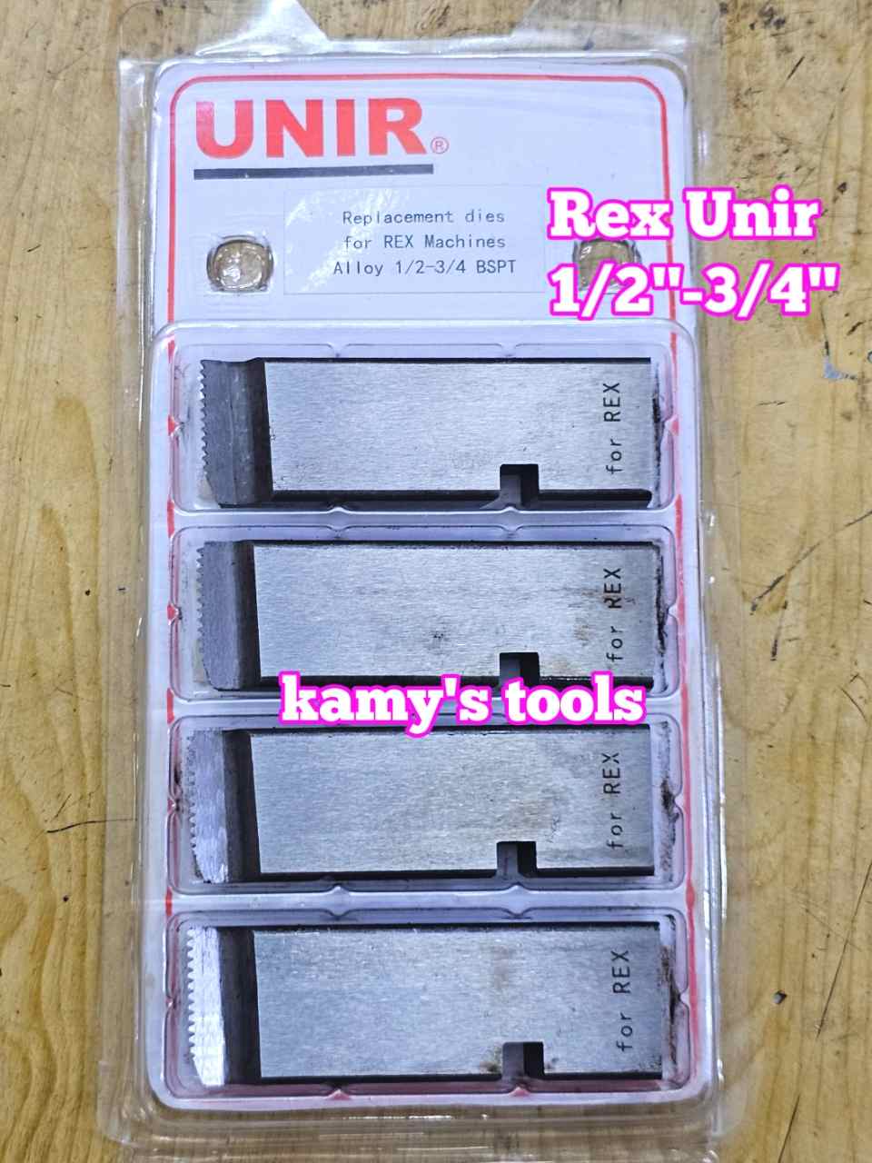 1/2-3/4 inch Dao tiện ren ống Rex hiệu Unir BSPT bản dao 27mm WTUR-1234