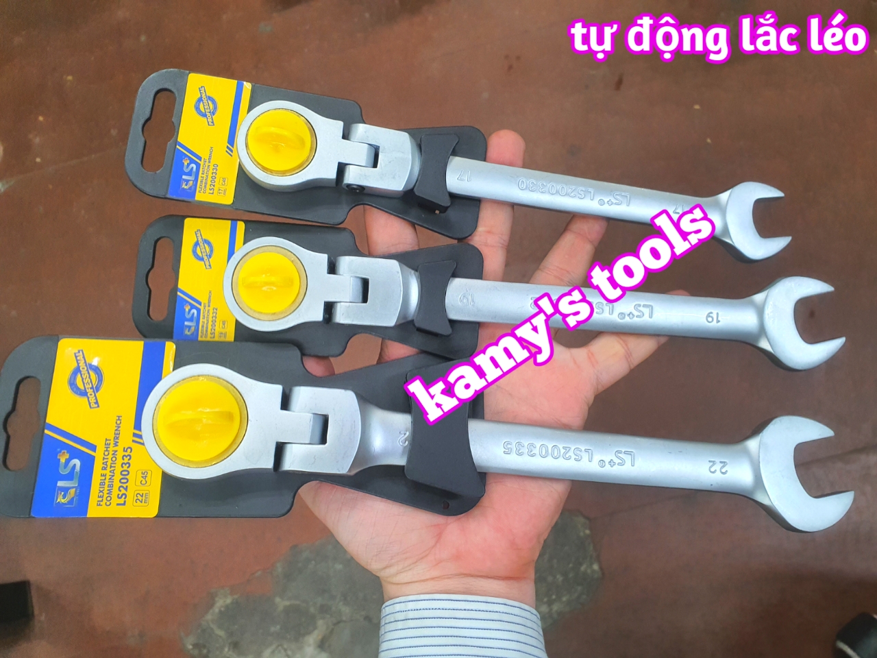 Cờ lê vòng miệng tự động lắc léo LS+ 8mm-24mm