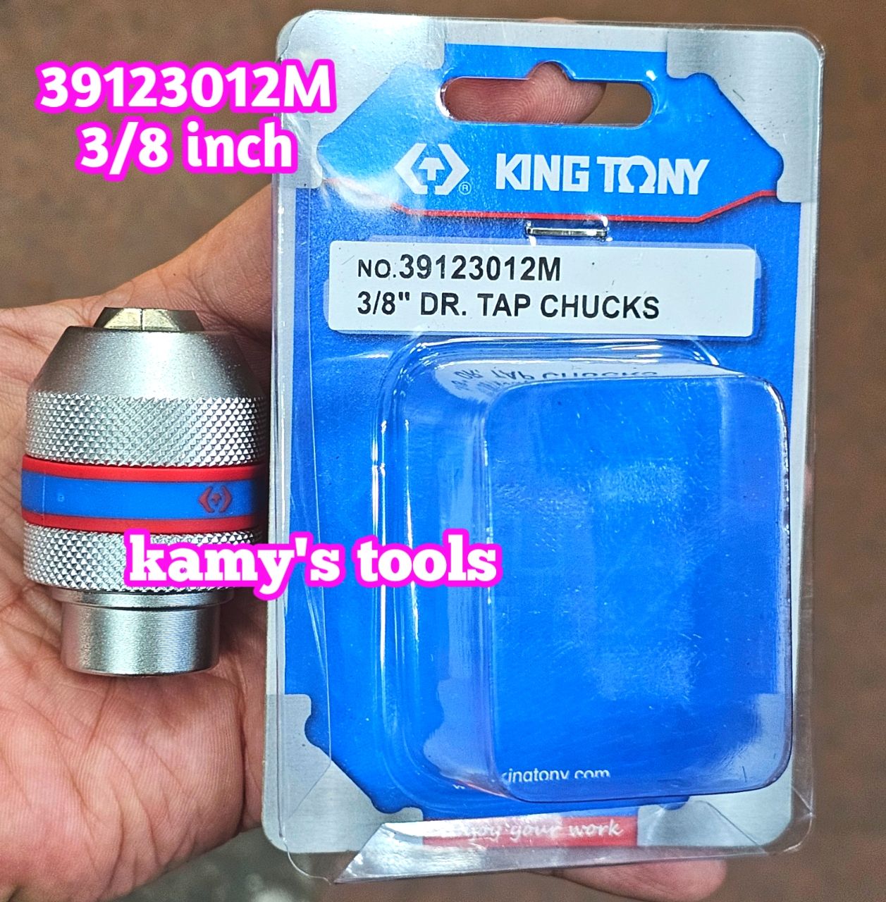 39123012M Đầu vặn taro quay ta rô 3/8 inch lỗ vuông 4mm-9mm Kingtony