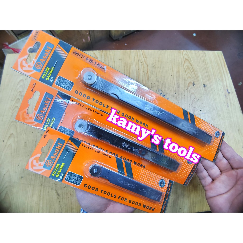 Thước Căn Lá, Thước Lá Căn Chỉnh Cò Xu Pắp Asaki Ak-0137 Ak-0139 Ak-0141 Ak-0142 Loại 17 Lá bán lẻ từng cây