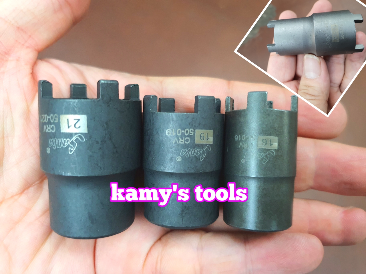 Bộ mở nồi côn xe máy 16mm 19mm 21mm 1/2 inch Santa, đầu tuýp đầu khẩu mở nồi côn (bán lẻ từng cái)