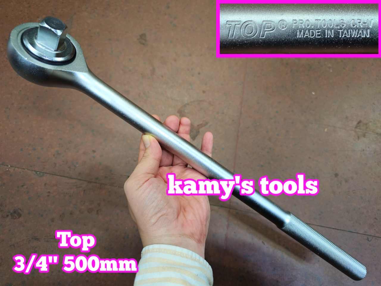 Cần tuýp tự động đầu tròn 3/4 inch Top 45 răng dài 500mm TSA-00003