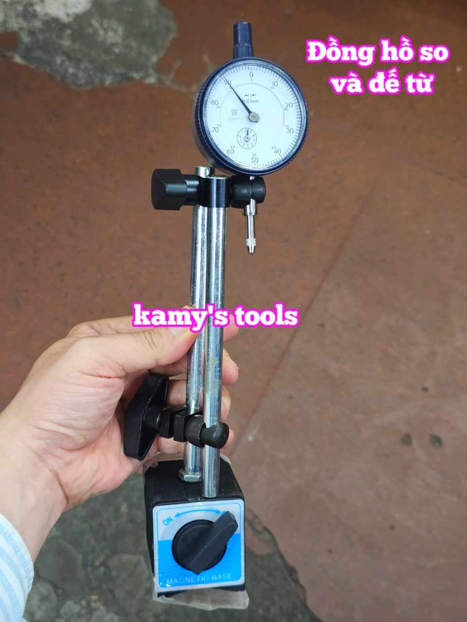 Combo đồng hồ so 0-10mm và đế từ CZ-6C