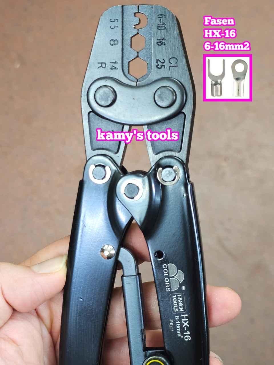 Kìm Bấm Cos Lục Giác Fasen HX-16 tiết diện 6-16mm2 dài 275mm