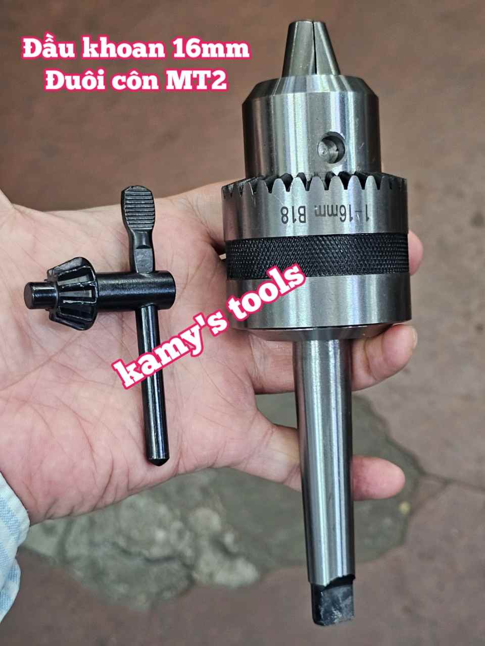 Combo Đầu kẹp mũi khoan sắt 1-16mm và chuôi côn MT2 Wetools WT-DC16MT2