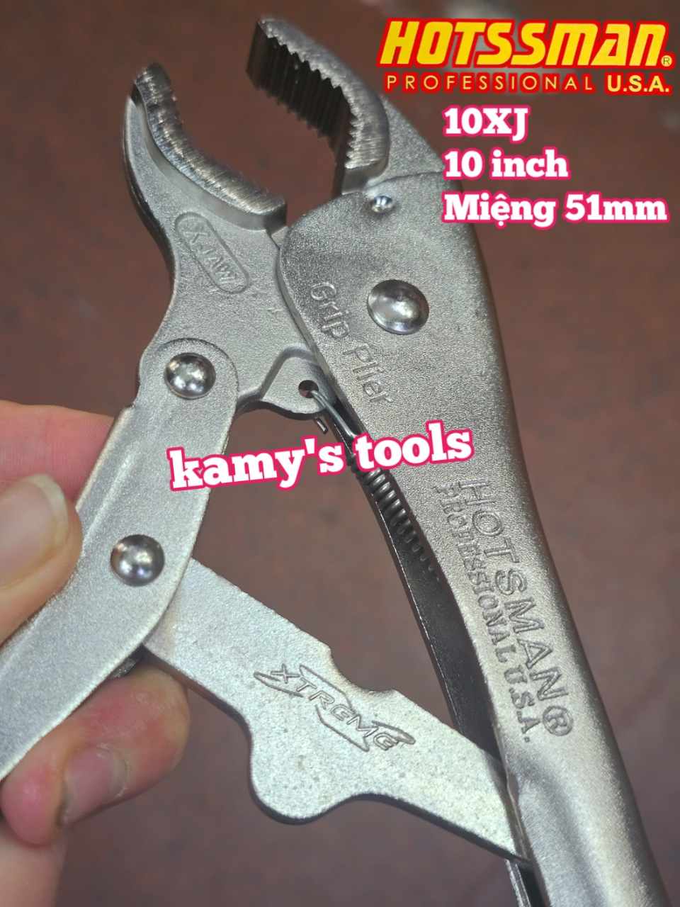Kìm bấm chết Hotssman 10 inch 250mm mở miệng 51mm 10XJ