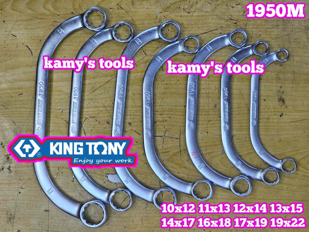 Cờ lê 2 đầu vòng trái me Kingtony 10x12, 11x13, 12x14, 13x15, 14x17, 16x18, 17x19, 19x22 19501012 19501012 19501113 19501214 19501315 19501417 19501618 19501719 19501922