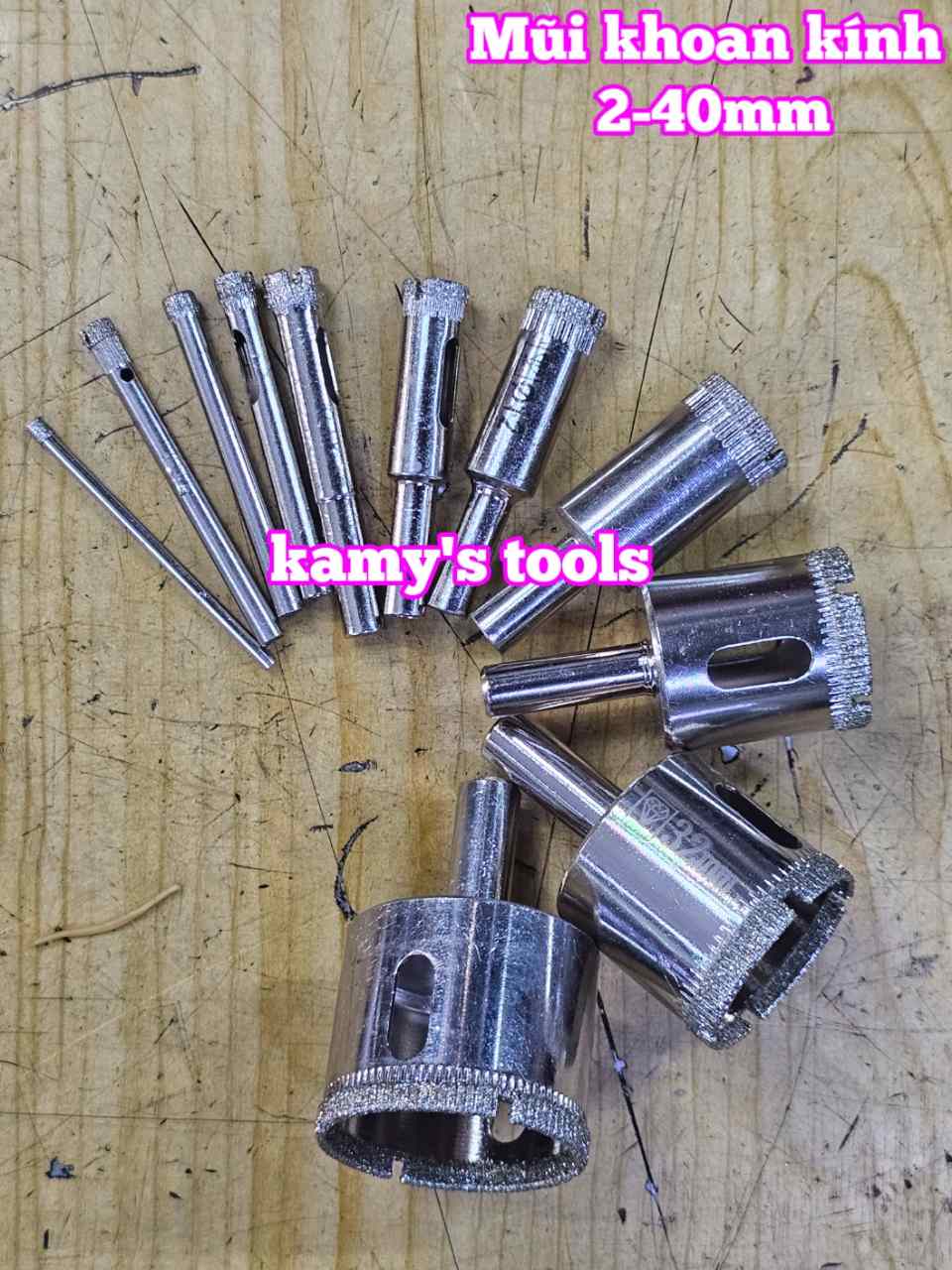 Mũi khoan kính 3mm 4mm 5mm 6mm 8mm 10mm 12mm 14mm 16mm 18mm 20mm 21mm 22mm 24mm 25mm 27mm 30mm 32mm 34mm 36mm 38mm 40mm