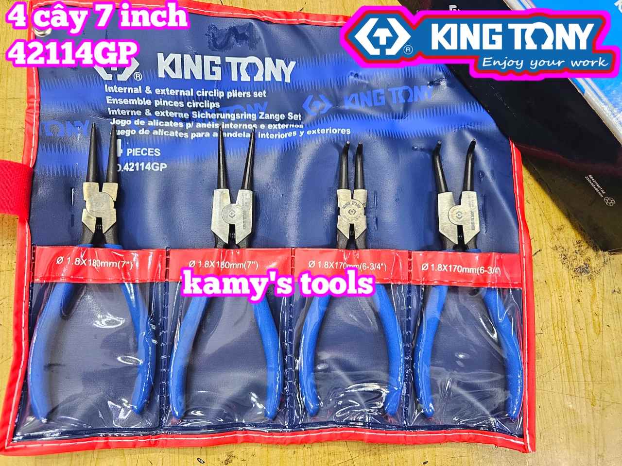 Bộ kìm mở phe 4 chi tiết 42114GP Kingtony