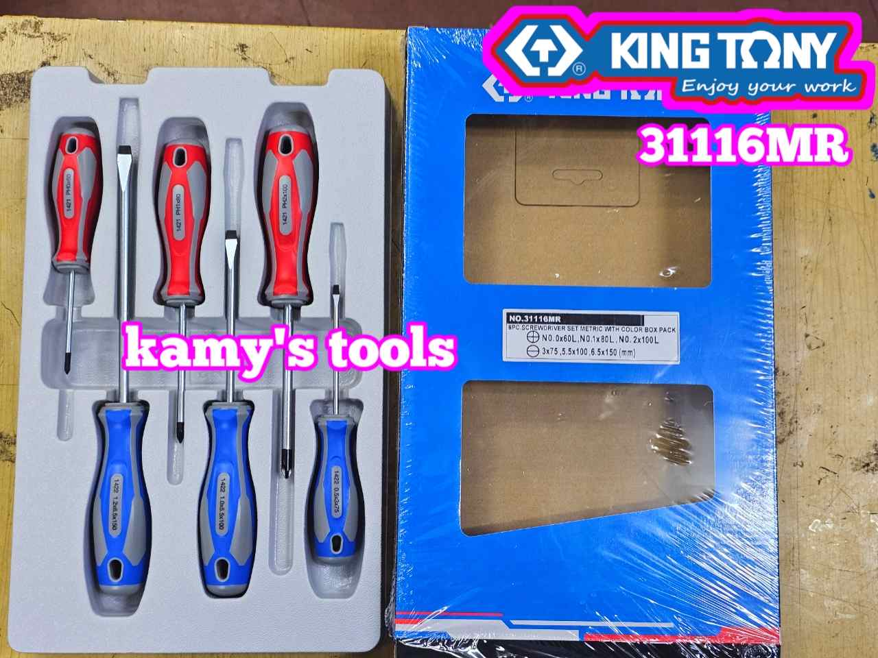 Bộ tua vít 6 chi tiết Kingtony model 31116MR bộ tô vít