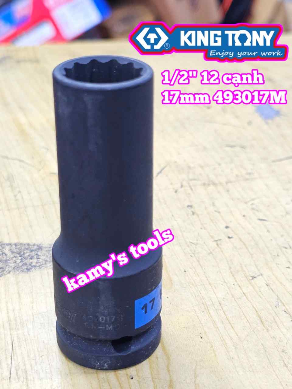 Tuýp 1/2 inch 12 cạnh Kingtony 10mm 12mm 14mm 17mm 19mm 21mm 493010M 493012M 493014M 493017M 493019M 493021M