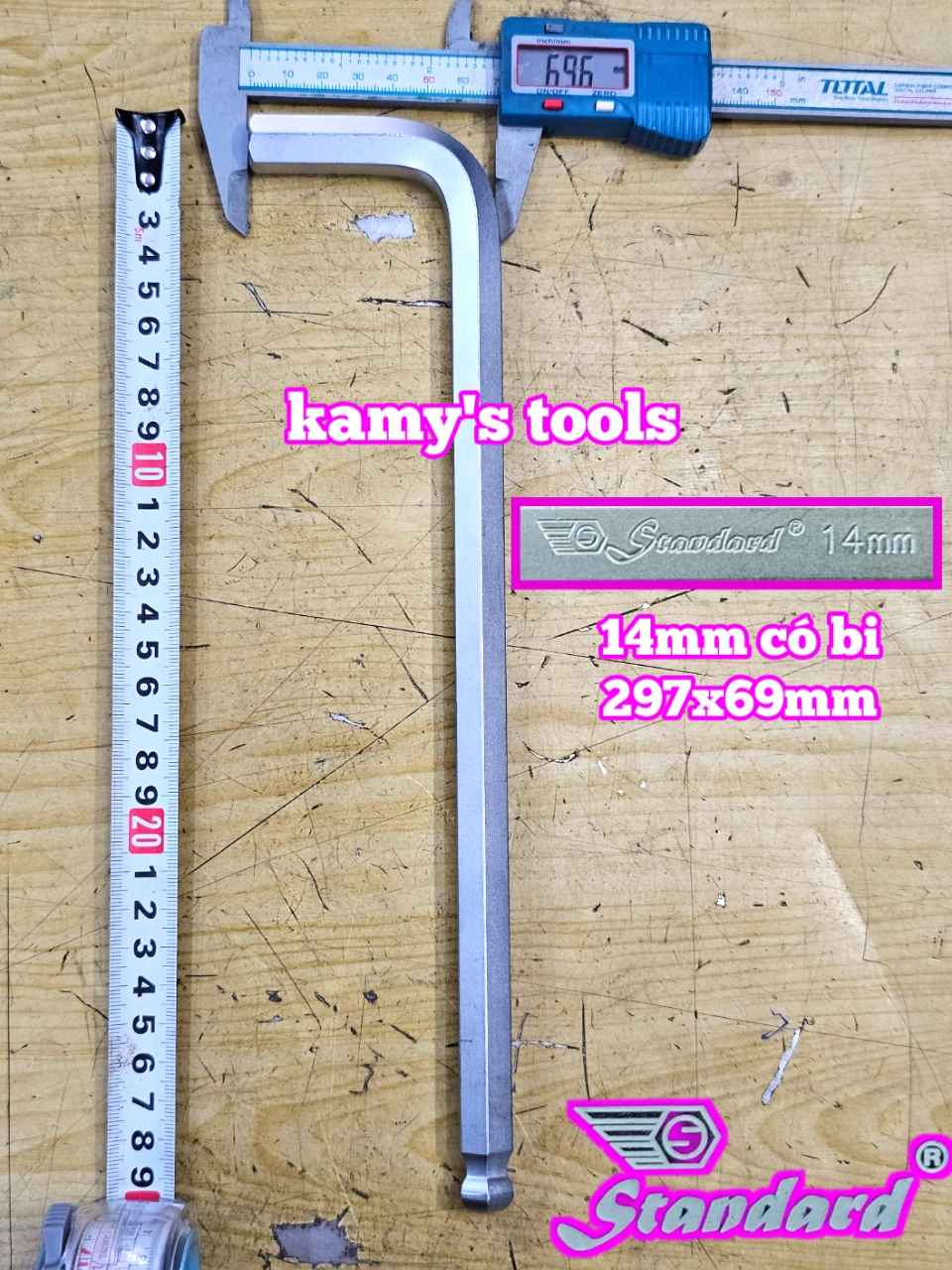 Lục giác hệ mét 14mm Standard có bi và không bi STD-68014A STD-68014B