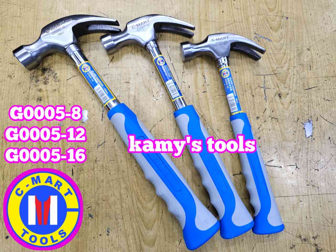 Búa nhổ đinh cán sắt 8oz 12oz 16oz C-mart G0005-8 G0005-12 G0005-16