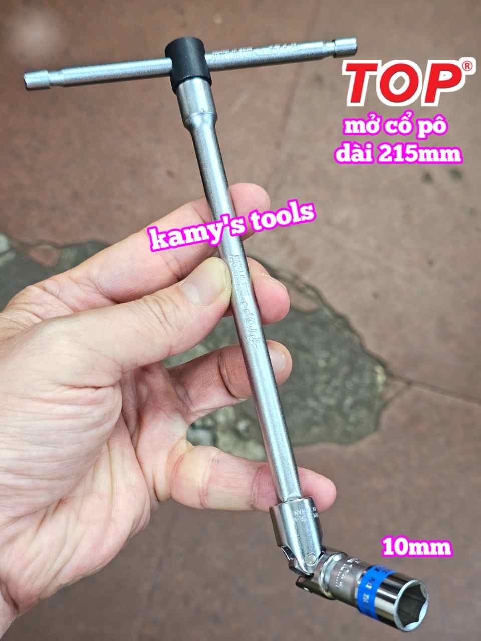 Bộ đầu lắc léo mở cổ pô xe máy loại tốt 10mm dài 215mm