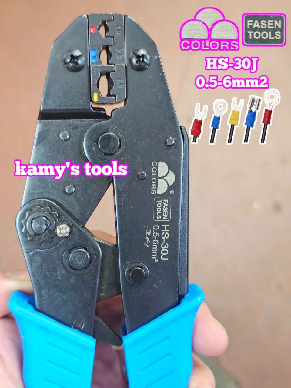 Kìm bấm cos Fasen HS-30J tiết diện 0.5-6mm2 dài 9 inch