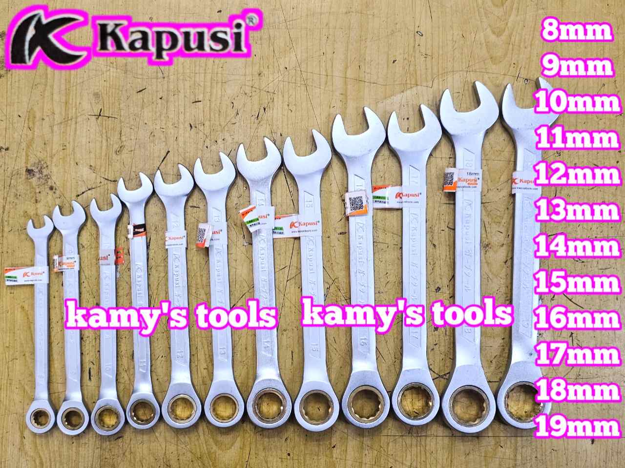 Cờ lê vòng miệng tự động Kapusi 8mm 9mm 10mm 11mm 12mm 13mm 14mm 15mm 16mm 17mm 18mm 19mm K-7641 K-7642 K-7643 K-7644 K-7645 K-7646 K-7647 K-7648 K-7649 K-7650 K-7651 K-7652