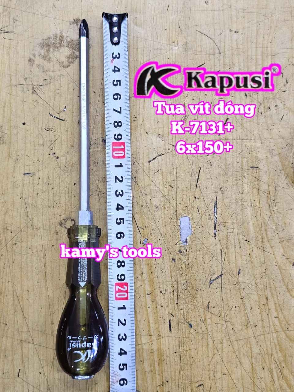 Tua vít đóng bake dẹp Kapusi 6mm 8mm dài 100mm 150mm 200mm 250mm