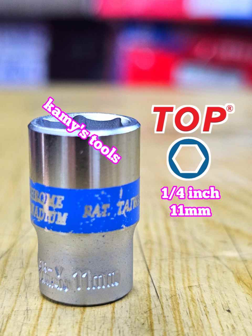 Đầu tuýp đầu khẩu ngắn 1/4 inch lục giác TOP 5mm 6mm 7mm 8mm 9mm 10mm 11mm 12mm 13mm 14mm