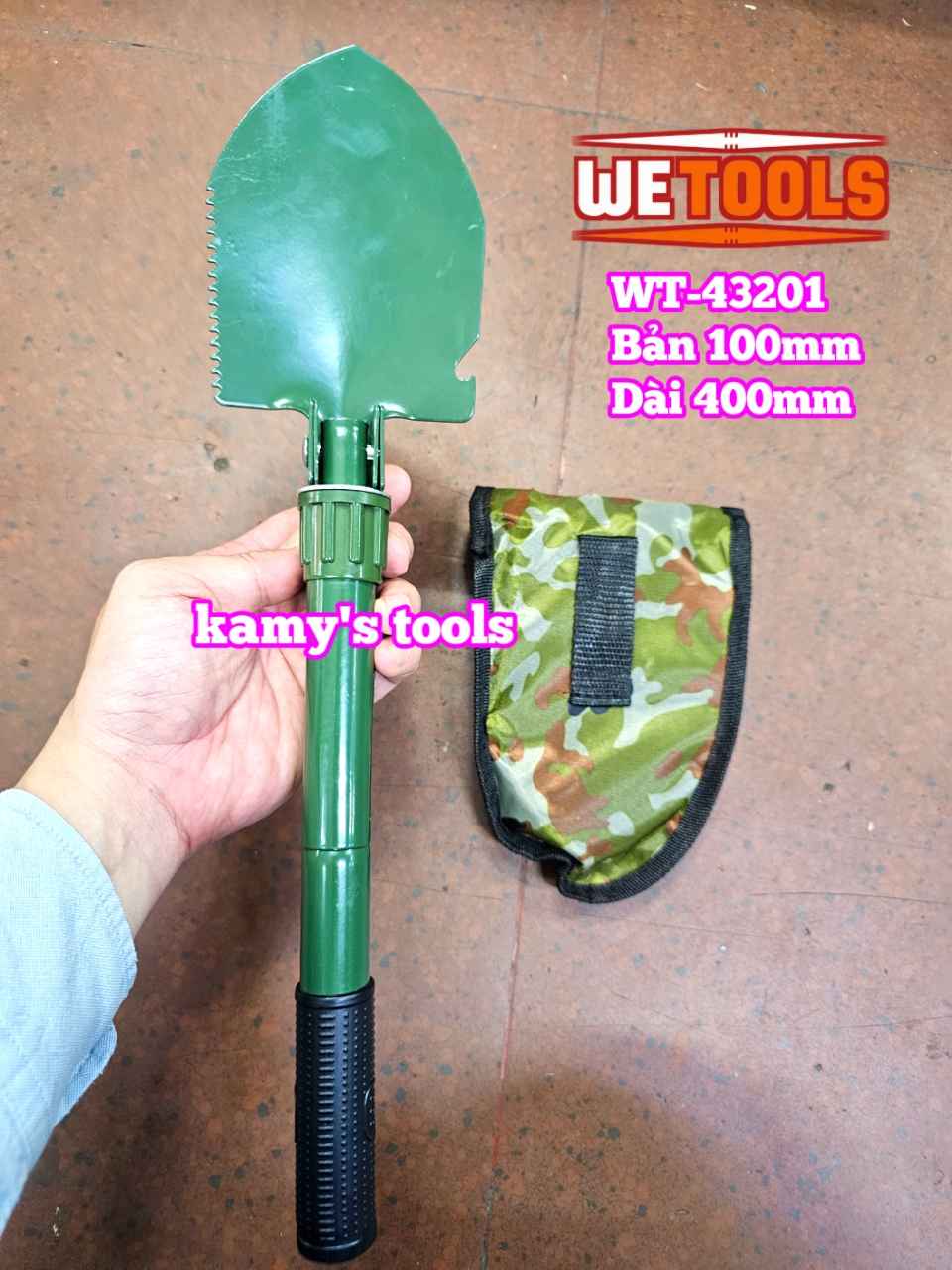 Cuốc xẻng đa năng làm vườn xếp gọn nhỏ trung lớn Wetools WT-43201 WT-43202 WT-43203