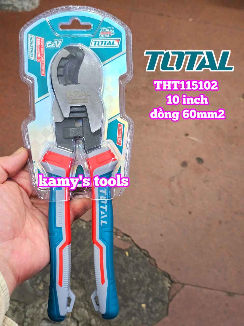Kìm cắt cáp total 10 inch THT115102 đồng nhôm 60mm2